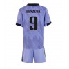 Baby Fußballbekleidung Real Madrid Karim Benzema #9 Auswärtstrikot 2022-23 Kurzarm (+ kurze hosen)